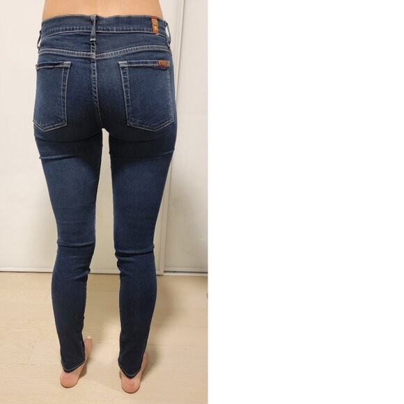 7 For All Mankind Low-Rise Skinny Jeans - Picture 2 of 3